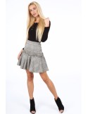 Mustard checkered mini skirt 1881 - Online store - Boutique